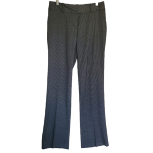 Anne Klein Stretch Long Mid rise Black Striped Dress Pants Size 6